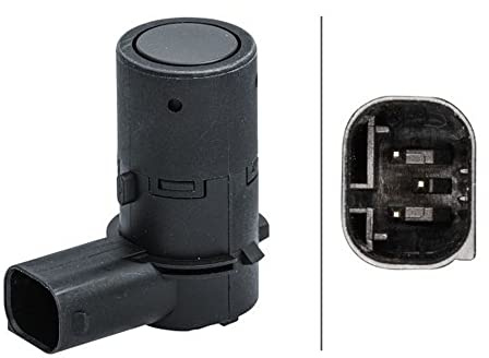 HELLA 6Px 358 141-511 Capteur, Aide Au Stationnement - En Forme D'Angle - 3Pôle - Inséré - Ce Qui Peut Être Peint