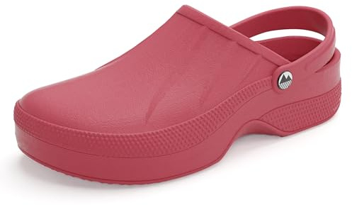 Lakeland Active Women’s Allonby Waterproof Wide Fit Clogs for Garden Work Theatre Kitchen - Raspberry - 6 UK