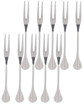 Kuchengabeln 10 Stück, Dessertgabeln Edelstahl Gabeln Besteck Gabeln Verdicken Gabel Obstgabel Mini Obstgabeln Grillgabel Spieße Schneckengabeln Dessertgabeln Salatgabeln Geeignet Für Haushalte