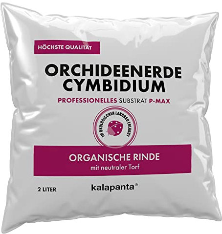 Kalapanta Bio Orchideenerde für Cymbidium - 2L Professionelles, Biologisches Substrat mit unbehandelte natürliche Pinienrinde, Orchideensubstrat ideal zum Umtopfen.