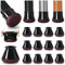 20 Stück Schutzkappen Für Stuhlbeine mit Filz, Gummi stuhlbeinkappen, Filzauflage, Möbelmatte Für Hartholzböden, Rund Schwarz Bodenschoner für Stuhlbeine, Durchmesser 20-30mm