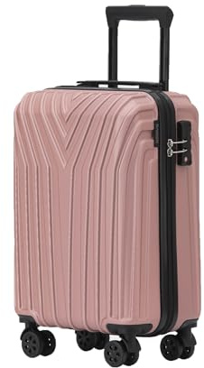 BEIBYE Kofferset Rollkoffer Koffer Hartschale,TSA Schloß, Zwillingsrollen, Erweiterung (Rosa Gold, 55 cm)