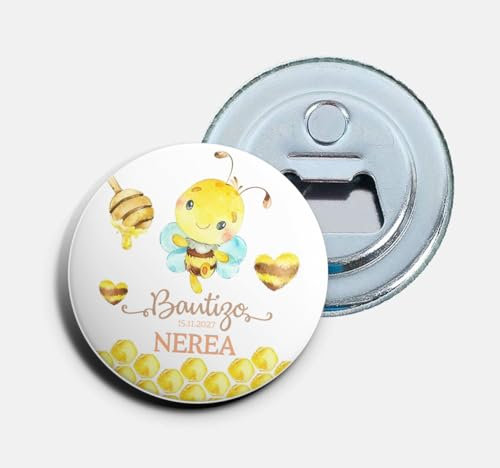 Maya Chapas Abrebotellas con Imán Personalizadas para Bautizos (150)