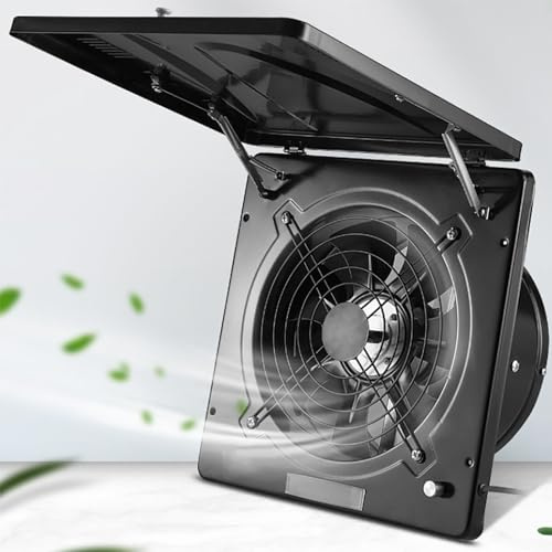 BETAM Ventilador Extractor De Aire 250Mm,Extractor Cocina con Válvula De Retención,Extractor Baño Silencioso,Regulación De Velocidad Continua,para Baño,Garaje,Oficinas Rejillas Dextractor