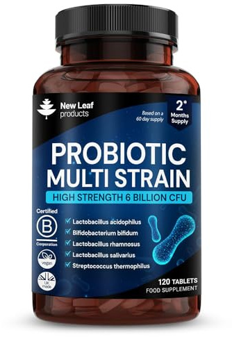 Bio Cultures for Daily Gut Health - Multi Strain Supplements - Acidophilus Tablets High Strength - Digestive & Gut Health Supplements Lactobacillus - Vegan, GMO-Free, Gluten-Free, UK Made