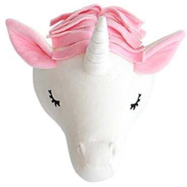 Cabilock Wohnkultur 1Stk Einhorn Wandbehang Kinderständer Tierkopf Wandfigur Kuscheltier Wandschmuck für Kinder Wandbehang Anhänger Haushalt Kopf Formen Spielzeugkopf Dekorationen Statue
