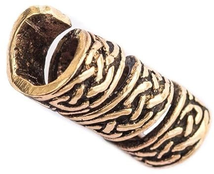 Windalf Celtic Haarperle Bartschmuck RIGANI 19 mm Keltischer Knoten Bartperle Bronze