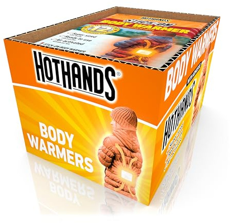 HotHands 12 Hour Adhesive Body Warmers - Bulk Value Pack of Air Activated Warmers - 20 Individual Warmers - Up to 240 Hours of Consistent Heat - On The Go Warmth for Cold Weather Activities