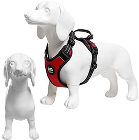 Schaufensterpuppe Dackelstatue, Schaufensterpuppentorso, Weiße Hundefiguren zur Präsentation von Haustierkleidung, Erinnerungsgeschenke | Heimdeko | Fotorequisiten, Realistisches Welpenkörpermodell