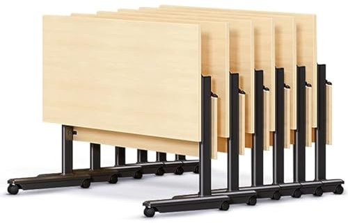 Zusammenklappbares Konferenztisch-Set, tragbarer Schreibtisch für Konferenzraum, Arbeitszimmer, Schreiben, rechteckige Seminartische (6 Stück) (140 x 50 x 74,9 cm)