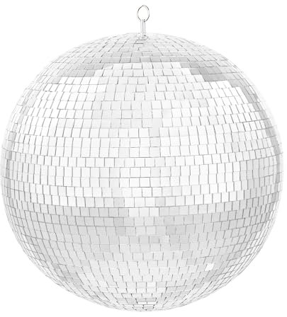 VEVOR Spiegelkugel 495 mm, Diskokugel, Discokugel-Mirrorball mit Aufhängering, Blitz-Diskokugel-Partydekorationen, ideal für DJ-Club, Bühne, Hochzeit, Geburtstag, Weihnachten, Silvesterfeier