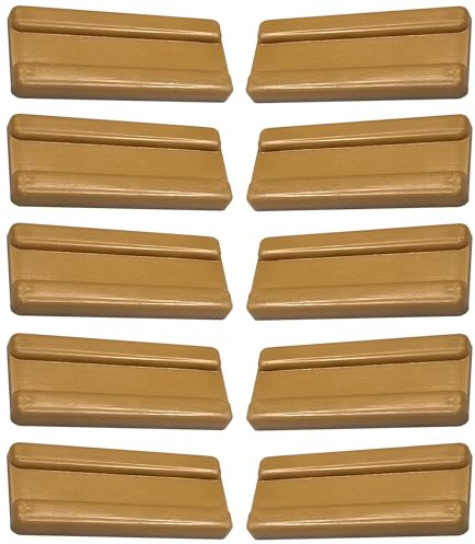 cyclingcolors 10x Möbelfüße Rechteckig Möbelgleiter Kunststoff Bodenabstandshalter 39x16mm Kunststoffgleiter, hellbraun