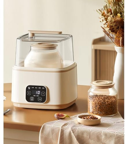 OZTYSGXM Máquina Yogur Multifuncional Hogar, Máquina Fermentación Automática Yogur 1 a 2L 2 Modos Fermentación: Fermentación Completamente Cerrada/Semicerrada para Encurtidos Yogur,White