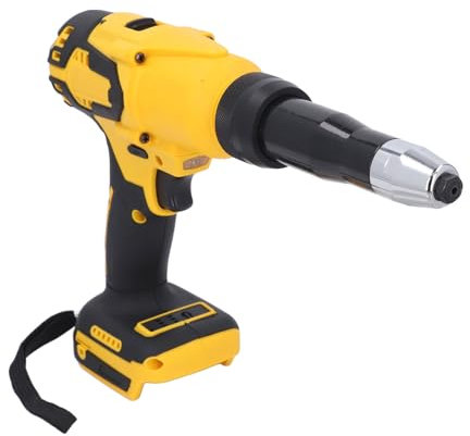Pistola Remachadora Inalámbrica Herramienta de Batería de Litio Ligera Herramienta de Remachado Automático de Doble Velocidad Motor Amarillo sin Escobillas Li Ion