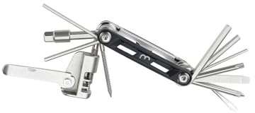 BBB Cycling Tubeless Reifenreparatur-Werkzeugset Mini-Set Tubeless Minitool Multifunktionales 14-in-1 Faltbares Multitool Aluminium MaxiFold Tubeless BTL-141TL