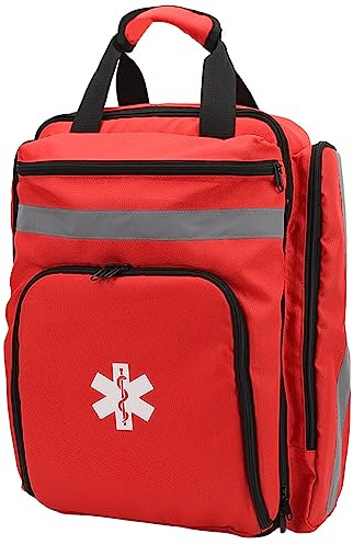 SPYMINNPOO Sac de Pompier, Sac d'urgence à Bande Réfléchissante, de Premiers Secours, à Dos Médical d'urgence pour Voyage et Camping