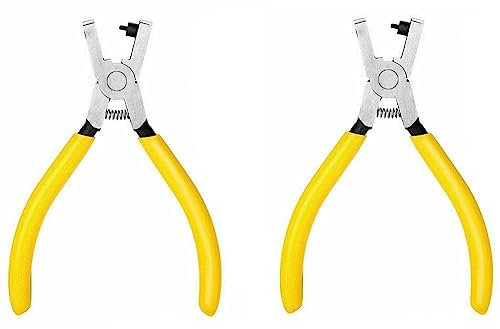 Rfeeuubft 2 Mini Strap Pliers Hole Pliers Leather Hole Pliers Punching Pliers Belt Hole Puncher