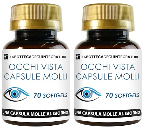 Lutein 140 Softgels mit Zink und Fischöl Omega 3 DHA EPA | Ergänzungsmittel für die Augen Sicht | 1 Softgel pro Tag Die Flasche der Integratoren