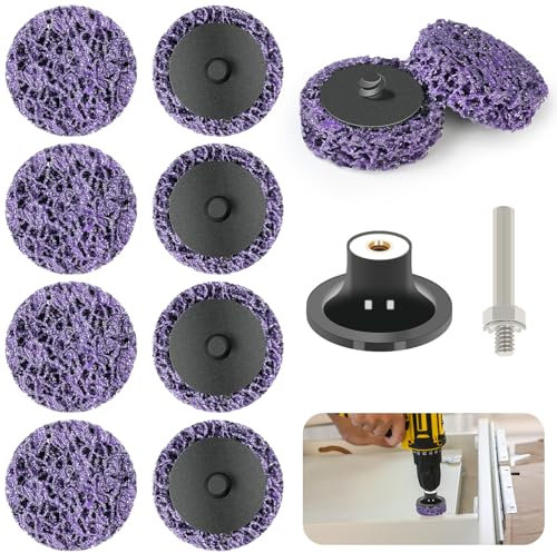 OBA 10 pezzi Dischi a strappo, disco sverniciatore da 50mm per trapano, sverniciatore efficiente per legno, metallo e altro, rimozione di ruggine e ossidazione