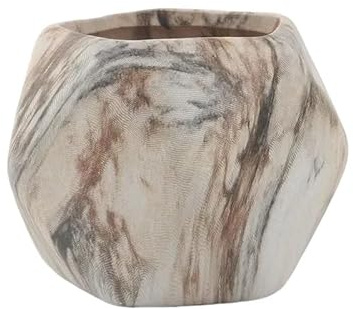 DYUES-SDOEMVIEN Macetas pequeñas de cerámica para interiores y bonsái, macetas de cerámica para plantas domésticas, para alféizares de ventana de escritorio y decoración de oficina (café rombo, 7 x 7