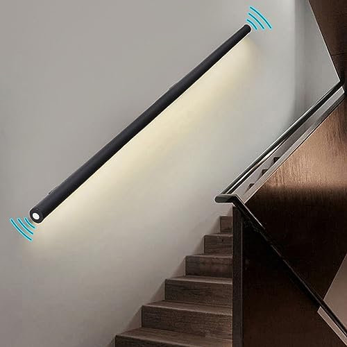 Motion Sensor LED Handrail for Indoor Stairs, Sturdy Safety Railing with Automatic Lighting for Enhanced Visibility and Security