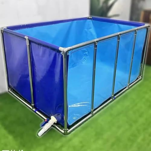 Acquario da interno autoportante per allevamento di pesci e tartarughe, rivestimento in tela di PVC con telaio in acciaio, ideale per grandi piscine e stagni