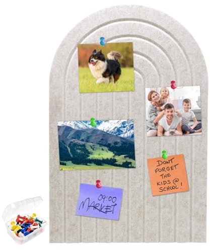 RANJIMA Große Pinnwand Filz Selbstklebend, 60 x 40cm Filzboard, 1cm dicke Faltbare Kork Pinwand Korktafel Cork Board, Vision Board Wanddekoration Filz Pinnwand für Büro Küche Hause Dekorative