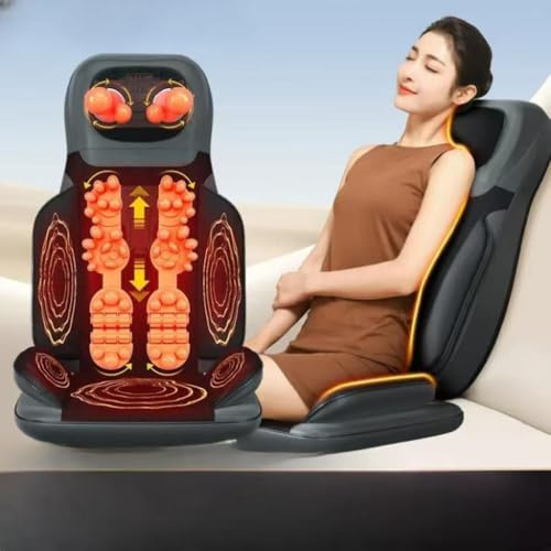 3D Shiatsu-Massagekissen mit Wärme - Tiefengewebe Rücken, Nacken & Schulter Massagegerät für Zuhause und Büro, inklusive Vibrationsmodi & UK-Adapter