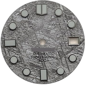 Genérico Esfera de meteorito con Logotipo S 28,5 mm for Reloj Luminoso Verde Movimiento automático Nh35
