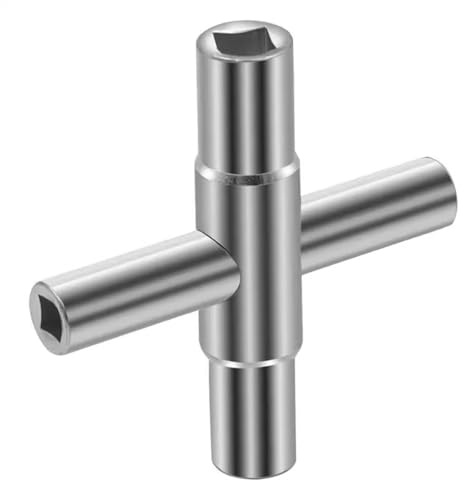 Vierkantschlüssel Multifunktionsschlüssel - 4 Wege Innenmaß 6.5mm/7mm/8mm/9mm Entlüftungsschlüssel, 4 Kant Schaltschrankschlüssel,Universalschlüssel für Elektrokasten Gas Wasser Stromzähler Box