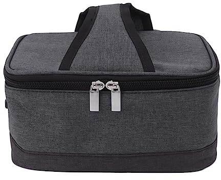 mingzhe Borsa Isolante Riscaldata USB per Pranzo Al Sacco Elettrico per Viaggi Comodi Borsa Scaldavivande Leggera da 22 X 17 X 10 Cm (Grigio chiaro)