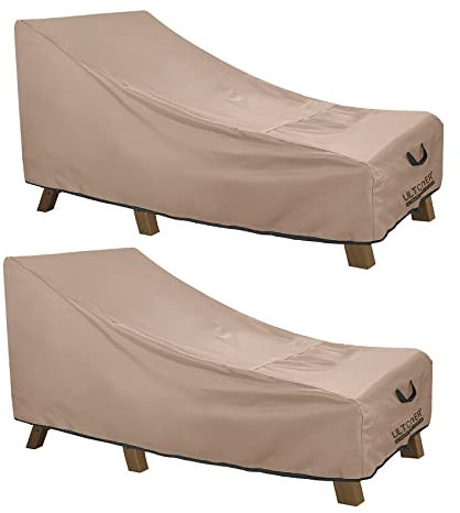 LEESITEC Trädgård solstol skydd, utomhus lounge skydd rotting skydd möbler skydd svart L200 D75 H 40 cm