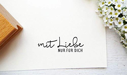 Stempel mit Liebe nur für dich Geschenkanhänger, Geschenkverpackung, Gastgeschenk, Mitbringsel