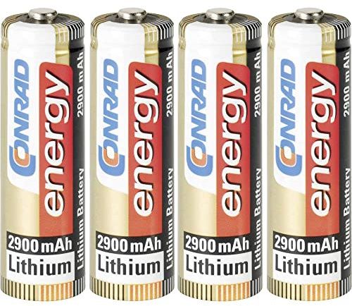 Conrad energy Extreme Power FR6 Mignon (AA) Batteria al litio 2900mAh 1.5V 4 pz.