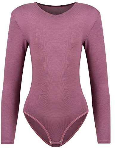 Evoni Kinder-Body Langarm - Baumwolle mit Elasthan, atmungsaktiv & dehnbar, Druckknöpfe im Schritt, Unisex, Ballettanzug