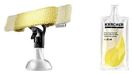 Kärcher 2.633-129.0 Window Vac Premium Spray Bottle Kit, Grey & Cleaner Window Cleaner Concentrate 62953020