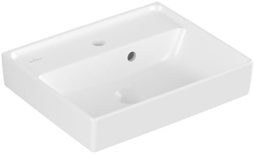 Villeroy & Boch Collaro lavamani, 450 x 370 mm, con troppopieno, non interrato, 433445, Colorazione: Bianco pietra, ceramica più