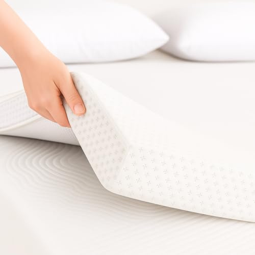 Matratzentopper 90x200 cm H2/H3 | 7CM Höhe Memory Foam Topper | Orthopädisch & Druckentlastend | Lindert Muskelverspannungen | Atmungsaktiv mit abnehmbarem & waschbarem Bezug | Oeko-TEX® & CertiPUR