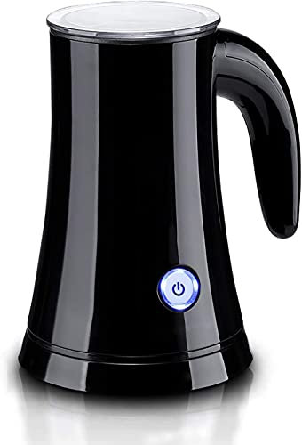 LSDRALOBPOI Mousseur à Lait Automatique Mousseur à Lait électrique Chauffe-Lait Mousseur à Lait Chaud et Froid Automatique dortoir ménage café Brassage mousseur à Lait mousseur 1022(Color:Black