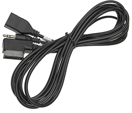 vhbw cavo adattatore audio AUX USB a Y per autoradio (200 cm) compatibile con VW Passat, MDI (mobile device interface), New Beetle