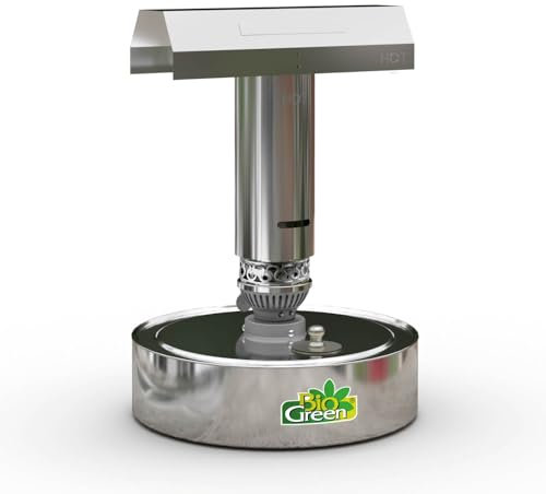 Bio Green Paraffin-Gewächshaus-Heizung WARMAX Power 5 aus Edelstahl | max. 300 Watt | für Gewächshäuser bis 4 m² | max. 7 Tage Brenndauer/Füllung