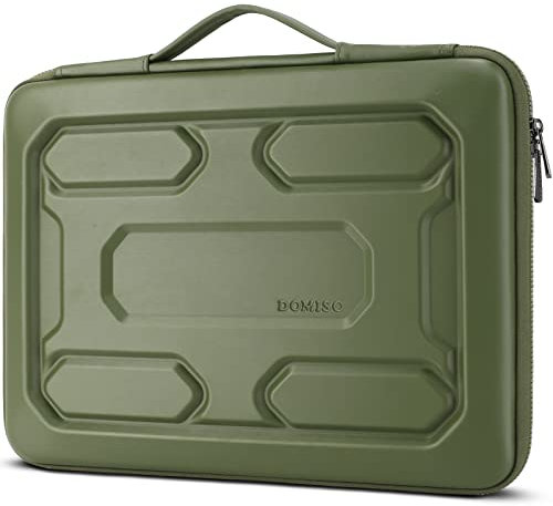 DOMISO 17 inch Laptop Sleeve with Handle Shockproof Waterproof EVA Protective Case for 17 ZBook Fury 17,3 G8/MSI GS73VR Stealth Pro/HP Envy 17/LG Gram 17/ROG Strix GL702VS, Green