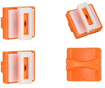 QincLing 4 cuchillas de repuesto para cortador de papel, cuchillas de corte, herramientas fotográficas con diseño de seguridad automática para tarjeta A4