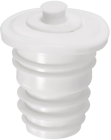 sourcing map Drain Pipe Seal Ring with Plug, Silicone Ring Washing Machine Sealing Plug, Anti-Odor Floor Drain Plug Sewer Pipe Seal Ring Sealing Cover for 35-40mm PVC Drainage Pipes, White