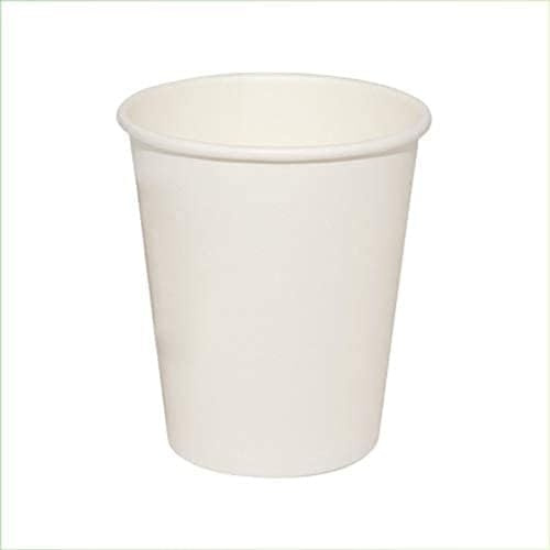 Generico 50 200 500 1000 bicchieri di carta ecofriendly bianchi marroni da 200 ml Cartoncino USA e GETTA Bevande Fredde e Calde Compleanni Feste riciclabili (250 pezzi bianchi)