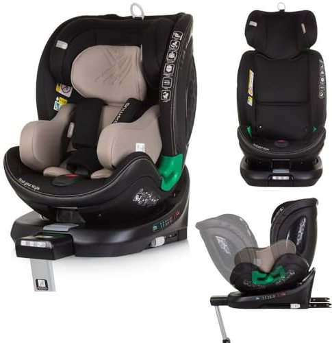 Chipolino i-Size Kindersitz Maximus (40-150 cm) Isofix Stützbein 360° drehbar beige