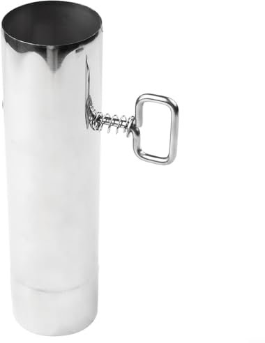 60 mm Ofenrohr für den Außenbereich, Edelstahl, Kaminrohr mit verstellbarem Dämpfer, für den Außenbereich, Kaminofen, Holzofen, Rauch, Zelt, Ofen, Schornstein