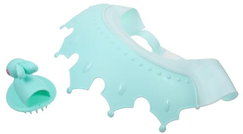 Hohopeti Haarbürste Für Babyshampoo Badekappen-visier Jungen Und Mädchen Haarwäsche Verstellbarer Duschhut Badekappen-set Sicher Für Kleinkinder