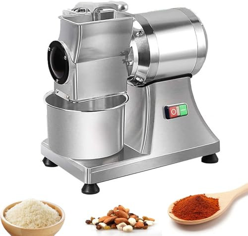 Rallador de queso eléctrico comercial, molinillo de mantequilla giratorio eléctrico, rallador de queso versátil, 40 kg/h, 0,75 HP/550 W, triturador de salvado de pan de acero inoxidable para queso