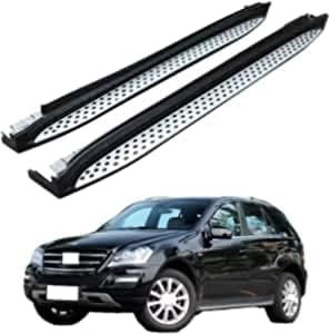 WLLLLa Auto Trittbretter Seitenschweller für Mercedes Benz ML Class W164 2006-2012,Auto Seitenschweller Anticrash Seitentrittleistenpedale Exterieur-Zubehör